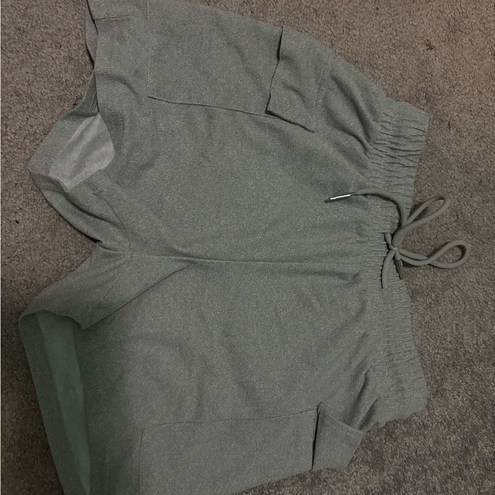 Gray Drawstring Shorts